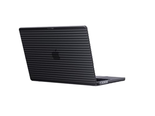 Coque MacBook Pro 14 Tech21 Evo Wave anthracite contre les rayures et impacts de sac