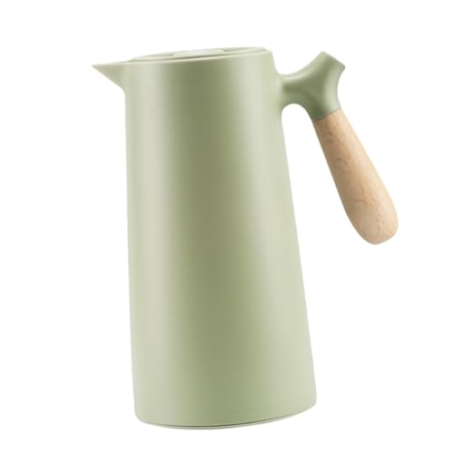 CLISPEED 1 Pieza Jarra Térmica Gran Matro Para Bebida Caliente Constante Botella De Agua Térmica Botella De Agua Aislada Con Largo Calor Revestimiento De Vidrio De Carcasa De Plástico Green