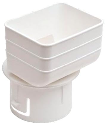 2x3 White Downspout Adapter to 3 Drain Pipe 2x3 Downspout & Gutter Connector Fits PVC SDR Schedule 40 & Corrugated Drain Tile Roof Runoff Yard & Landscape Drainage Made in USA