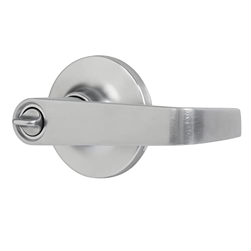 Image of BRINKS Commercial - Light Duty Keyed Door Entry Lever, Satin Chrome Finish - Meets ANSI Grade 2 Standards and is ADA Compliant