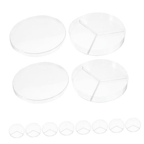 Cabilock 10 Pack Plastic Petri Dishes Science Projects Culture Disks Round Square Plates for Experiments