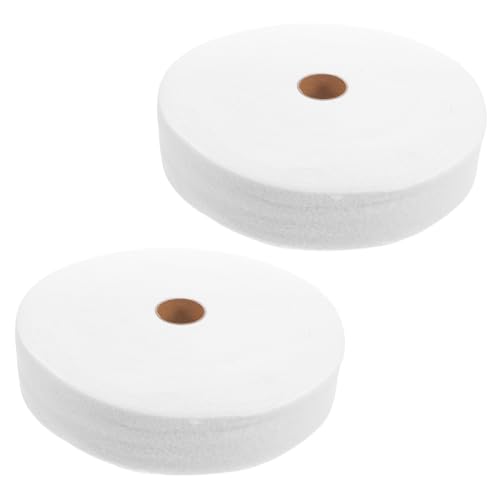 DOITOOL 2 Rolls Natural Fiber Cotton Batting Roll for Quilting Rug Making and Wallet Crafting Breathable Cotton for Winter Needle