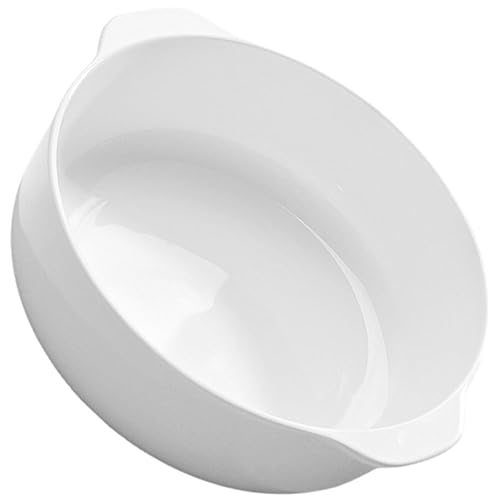 Holibanna Placa Binaural Manejar Gres Disgranos Para Hornear Plato De Pastel Para Hornear Sartén Bandeja De Hornear Lata De Tarta De Queso Molde Para Pay Cacerolas Doble Cerámica