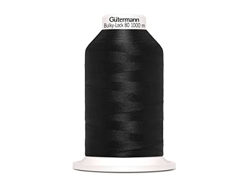 Gütermann Bulky-Lock Bulky Yarn No. 80 1000 m 000 Black, 0.25 millimeters