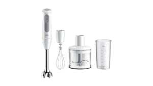 Braun MultiQuick 5 MQ50.236M, Staafmixer, 21 Snelheden en Turbo Functie, Anti-Spat, PowerBell Plus, EasyClick Plus, Inclusief Hakmolen 500 ml, Garde en Maatbeker 600 ml, 1000W, Wit