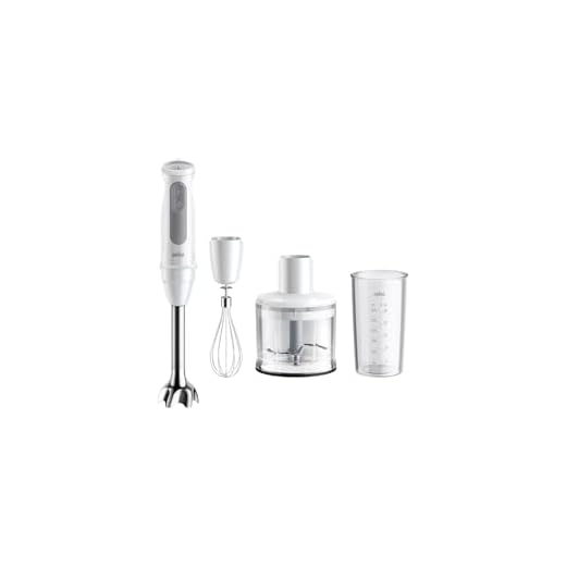Braun MultiQuick 5 MQ 50236 M - Batidora de mano (1000 W, 21 niveles de velocidad+turbo, pie de inmersión de acero inoxidable, sistema Easy Click, SplashControl, incluye picadora de 500 ml, batidor,