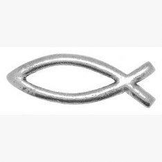 Pewter Christian Fish Pin Badge or Brooch Gift for Scarf, Tie, Hat, Coat or Bag