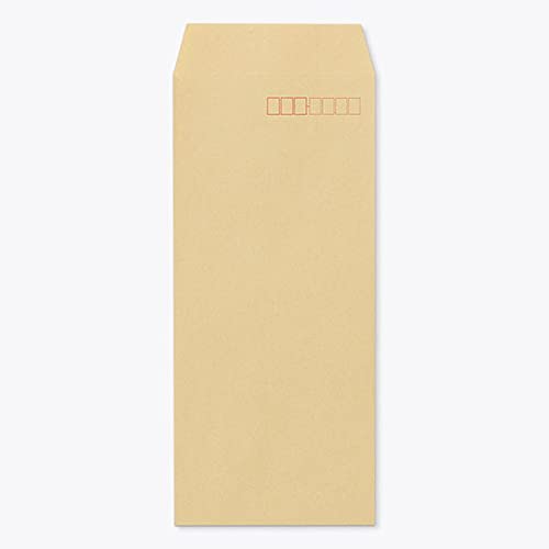 山櫻 封筒 洋4タテ 中貼 クラフトCoC 紙厚70g 〒枠入 100枚 / A4三折用 茶封筒 無地 郵便番号枠あり 00503001-0100