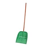 DANNMPX Schneeschaufel Schneeschaufel Mit Holzgriff for Auffahrt Und Gehweg, Grüne Schneeschaufel Schneeräumungswerkzeug