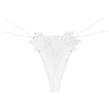 Women Embroidered Lover Graphic Thong Lingeries Underwear Thong for Women Happy Gift Valentines Sexy Cutout Hollow Out Low Rise Basic Thong 2025 Clothes Trendy M