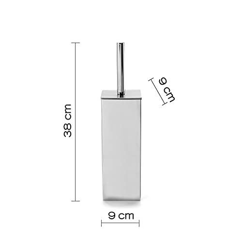 Brosse WC design compact en inox pour optimiser les petits coins