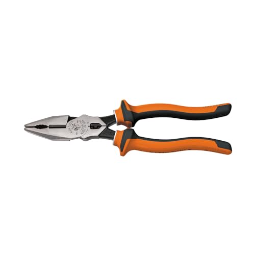Klein Tools 12098EINS Insulated Combination Pliers with VDE Certified 3-Part Insulation, Crimping Die and Toothed Pipe-Grip