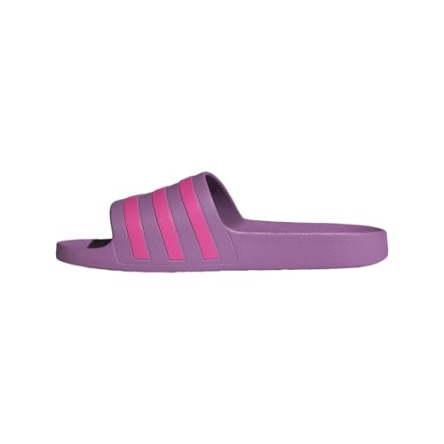 adidas Women's Adilette Aqua, Preloved Purple/Lucid Pink/Preloved Purple, 6
