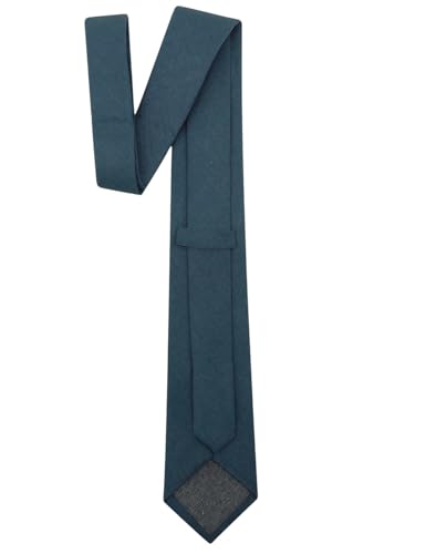 Image of Kebocis Mens Solid Color Cotton Necktie for Men