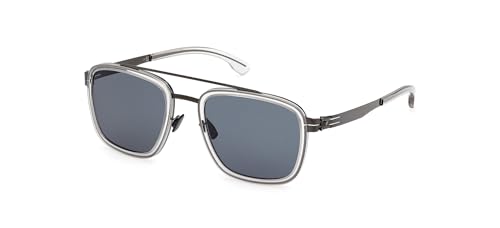 ic! berlin Lunettes de Soleil JACOB IC0011 RUTHENIUM - GREY/DARK GREY 52/21/145 unisexe