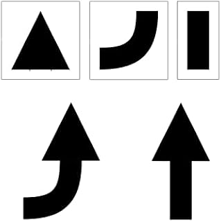 3-Piece Arrow Stencil KIT | 42 inch Straight and Turn Arrow | 60 mil | Paint Stencils for Road and Pavement