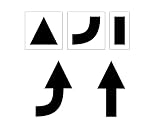 3-PIECE Arrow Stencil KIT | 42 inch Straight and Turn Arrow | 60 mil | Paint Stencils for Road and Pavement