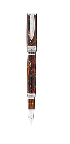 Montegrappa Wild Savannah Füllfederhalter aus Edelstahl und Montegrappite-Harz in der Farbe Sunset Federstärke: F, Länge: 13,9cm, ISWDR2SA