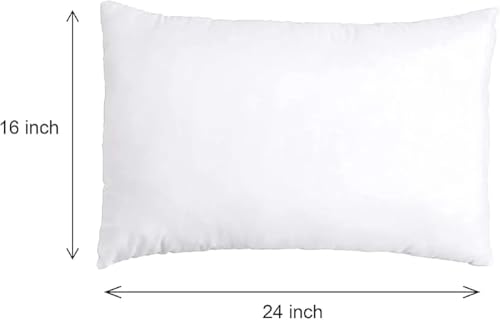 Image of Microfiber Pillow | Set of 2 | Basic Size 41 x 61 CM | Pack of 2 (2, White, King (U.K. Standard))