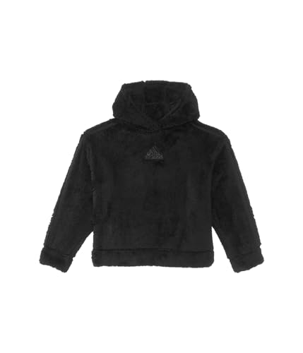adidas Girls' Cozy Furry Sherpa Hooded Pullover (Big Kid)