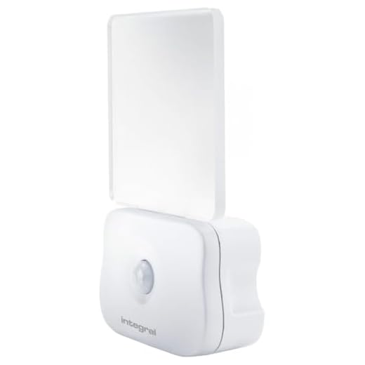Integral LED-rörelsesensor nattlampa, batteridriven med skymning till gryning fotocellsensor, för hallar, landningar, trappor, kök, sovrum, barnkammare och mer, transparent