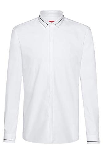 HUGO Etran shirt haut homme en tissu premium aux finitions couture