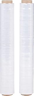 Triplast 2 Rolls x 400mm Clear Pallet Stretch Wrap | Extra Long Roll, Standard Core, 17mu Thick | Shrink Wrap, Cling Film, Plastic Wrap | Packaging for Removals, Industrial & Warehouse Use