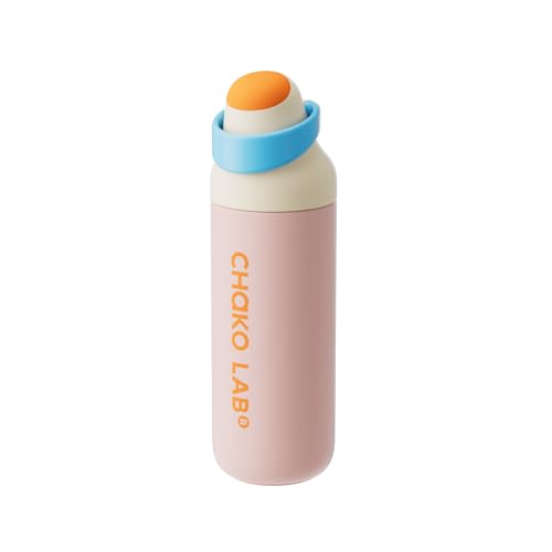 CHAKO LAB Insulated Stainless Steel Water Bottle, BPA-Free Sports Water Bottle,Spout and Straw,Leak Proof Locking Lid,Designed for Travel, School, and Sport,BPA Free,23 oz,Guava