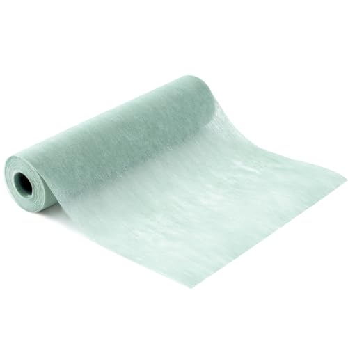 Tischläufer Grün Vlies Tischläufer Eukalyptus Grün 30cm x 25m, dekoratives Einweg Tischband für Geburtstage, Hochzeiten, Weihnachten, Bunte Partydeko