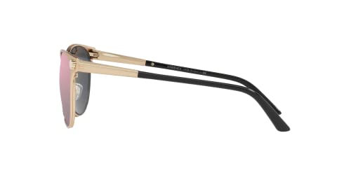 Versace Woman Sunglasses Pink Gold Frame, Dark Grey Mirror Pink Lenses, 57Mm #TOP1