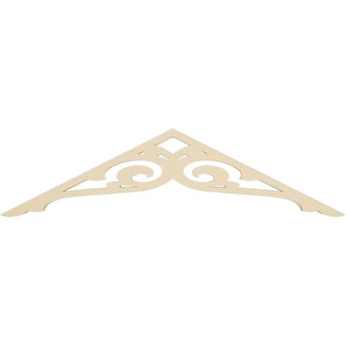 36"W x 9"H x 1 1/2"P (6/12) Pitch Bordeaux Signature Urethane Gable Pediment, Primed Tan by Ekena Millwork - Image 4