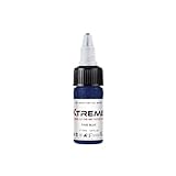 Xtreme Tattoo Ink, Versatile Medium Viscosity for Precision Tattooing, Rich Hue, Quick Healing, Acrylic-Free, Water Based, Highest Safety Stards - Ready-to-Use Tattoo Ink (True Blue, 0.5 oz)