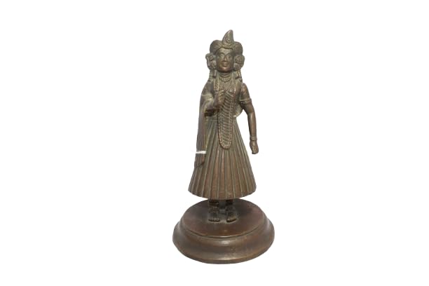 Statue de la reine en bronze Rajasthan gems D581 objet de décoration de salon chaleureux