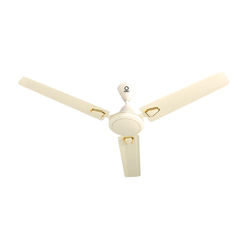 Image of Omen Changing Lives 1200mm Aeroclassic Deco Ceiling Fan | Stylish & Powerful Decorative Fan | BEE Star Rated for Energy Efficiency | High Air Delivery | 400 RPM Speed | 2-Year Warranty | (Ivory)