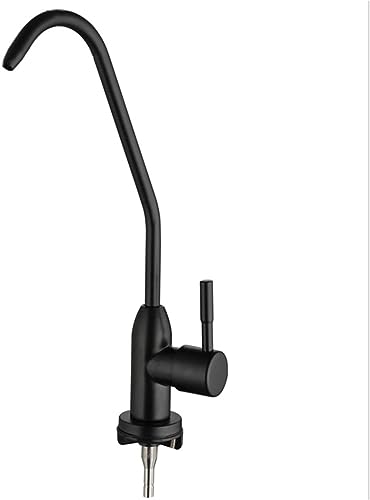 Robinet de filtre à eau froide avec bec orientable col de cygne noir