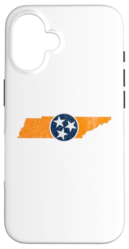 Vintage Tennessee State Outline Tri Star Emblem Distressed �X�}�z�P�[�X iPhone 16 �p