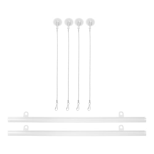 BATHVEVE Ganci Per Appendere Poster in Pvc e Ferro 40 Cm, Asta Per Poster Pubblicitari e Bandiere, Montaggio Senza Attrezzi, Per Uso in Negozi, Fiere, Uffici e Eventi, Set Da 2 Pezzi
