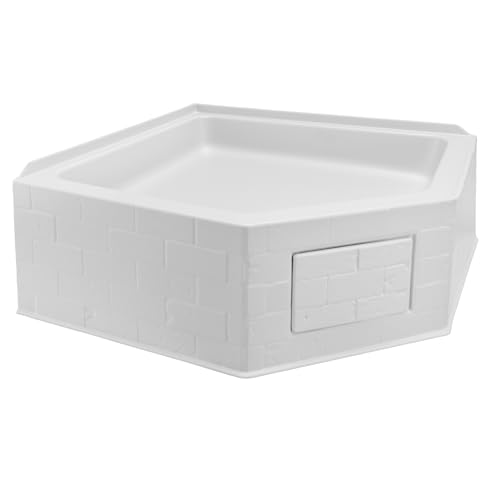 RecPro 27 x 27 White Corner Shower Pan for RVs 10 Skirt