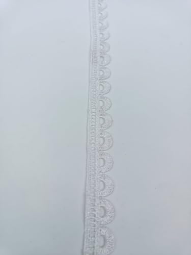 Image of Swag Polyester Lace, Border Lace, Cotton Lace, Gota Patti Lace (9 Meter, White)