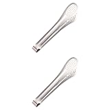2 Stk lebensmittelzange aus edelstahl eiswürfelzange küchenzange spargelzange wurstzange fischzange nudelzange BBQ-Zange Grill Steak Kochzubehör Food-Clip Buffet Rostfreier Stahl