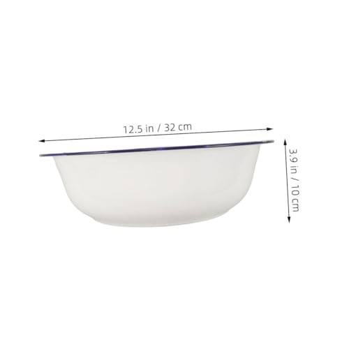 Cubeta vintage de esmalte para baño de pies y pedicura miniatura 2
