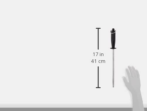 Victorinox Medium Fine Cut Round Kitchen Sharpening Steel, 25 cm Length, Black