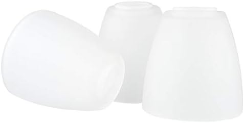 Kira Home Armada 4.5" Frosted Glass Shades, Replacement Glass, 1-5/8" Fitter Size, 4.75" x 4.5", 3-Pack