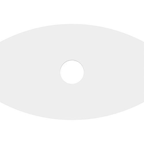 Image of Ekena Millwork CMP12X8KY-02000 Kailey Architectural Grade PVC Contemporary Urethane Ceiling Medallions 12 inchW x 8 inchH x 2 inchID x 6 1 /2 inchC x 1 inchP