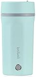 balbali 17oz Travel Kettle Portable Electric Kettle - Mini Hot Water Boiler/Maker/Heater/Warmer for Tea - Small Electric Thermos Heated Travel Mug - Portable Kettle for Travel - Green