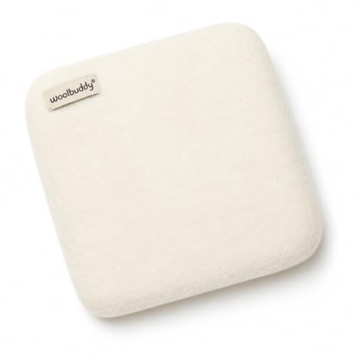 Woolbuddy Needle Felting Pad - Durable Wool Mat for Craft Projects Foam Alternative 6x6x1.5 (White)