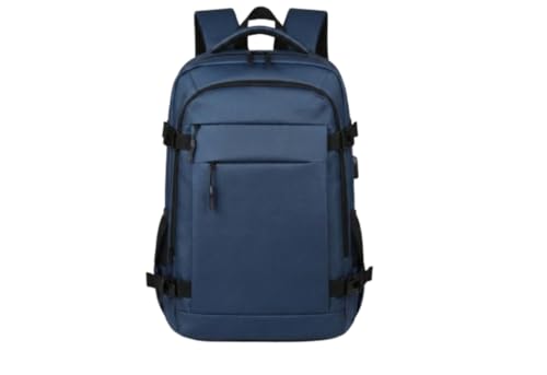 Mochila Impermeável de Grande Capacidade Escolar e Universitária, Alças Reforçadas, Compartimento Interno para Notebook, Ideal para Dia a Dia, Trabalho e Viagem (AZUL)