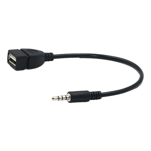 Sirseon Adaptador de Audio por Cable - Macho a USB Audio Jack Adaptador Convertidor Cable AUX Audio Plug - Adaptador de Conector de Audio con Macho de 3,5 mm a USB, Cables de Conector estéreo