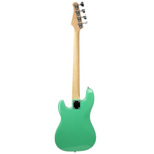 Sawtooth, 4-String Road Warrior Series Surf Green w Aluminum Pickguard Electric Bass Guitar w Gig Bag, Right (ST-EP-RW-SG)