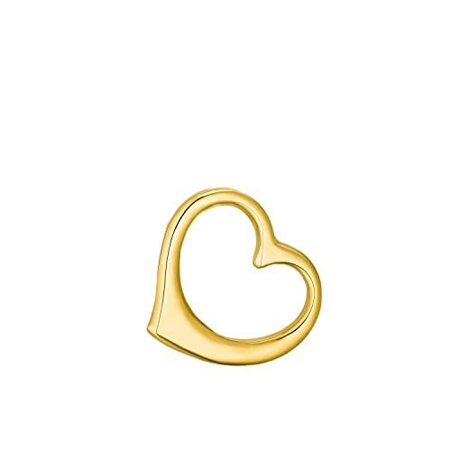 Amor Motivanhänger Damen Anhänger, 0,7 cm, Gold, Herz, Kommt in Schmuck Geschenk Box, 2014122